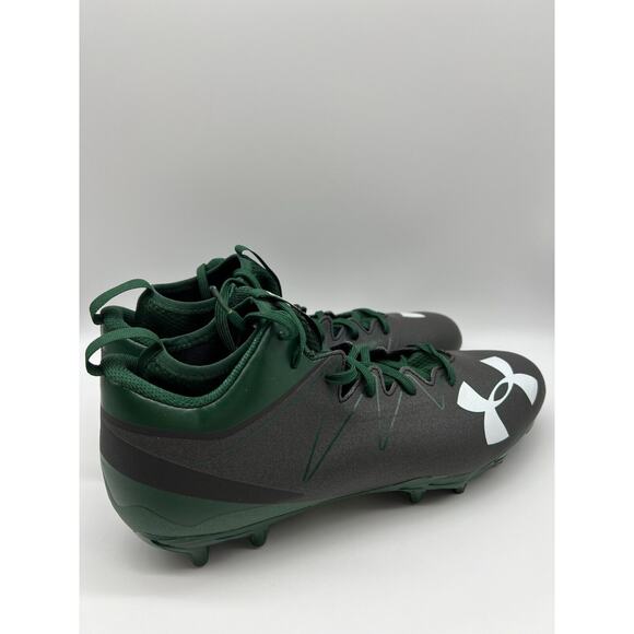 Under Armour Nitro Mid Green Black Men's Football Cleats 1290962 055 Size 12 NEW - Picture 10 of 12